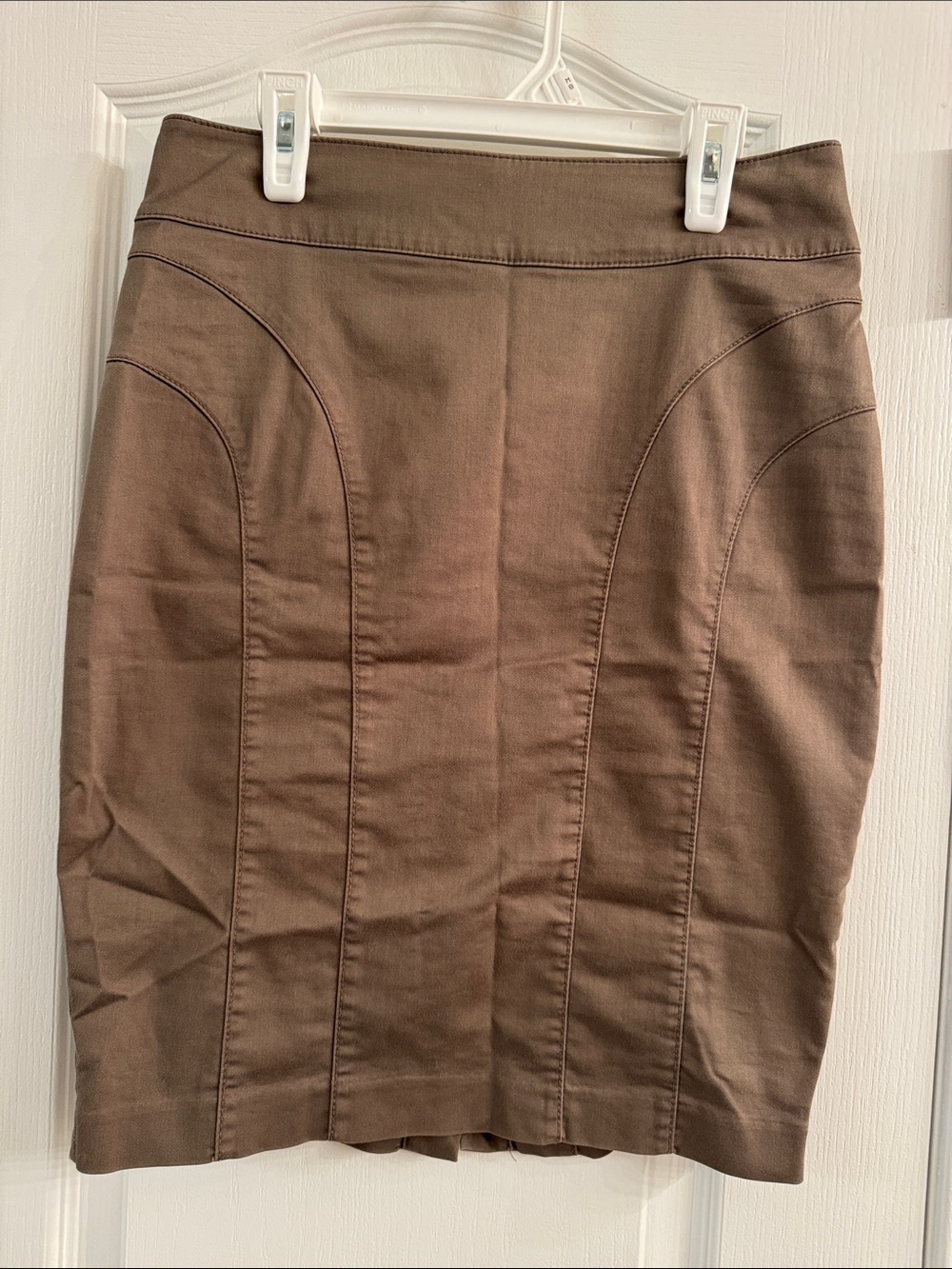 H&M Brown Tailored Pencil Skirt